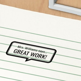 Personalisierter Lehrer Name Schule Hausaufgaben B Permastempel