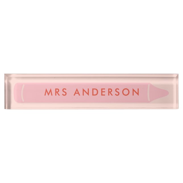 Personalisierter Lehrer Name Stift Moderner Klasse Namensplakette (Vorderseite)