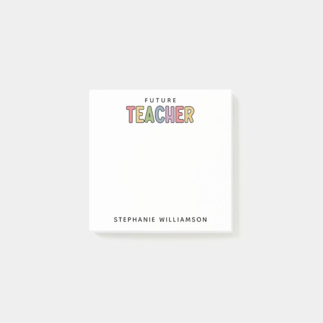 Personalisierter Lehrer - Niedlich Post-it Klebezettel (Vorderseite)