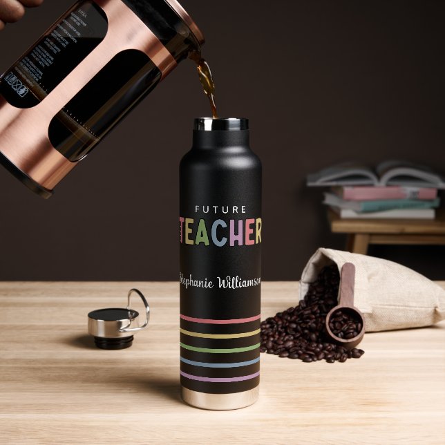 Personalisierter Lehrer - Niedlich Trinkflasche (Kaffee)
