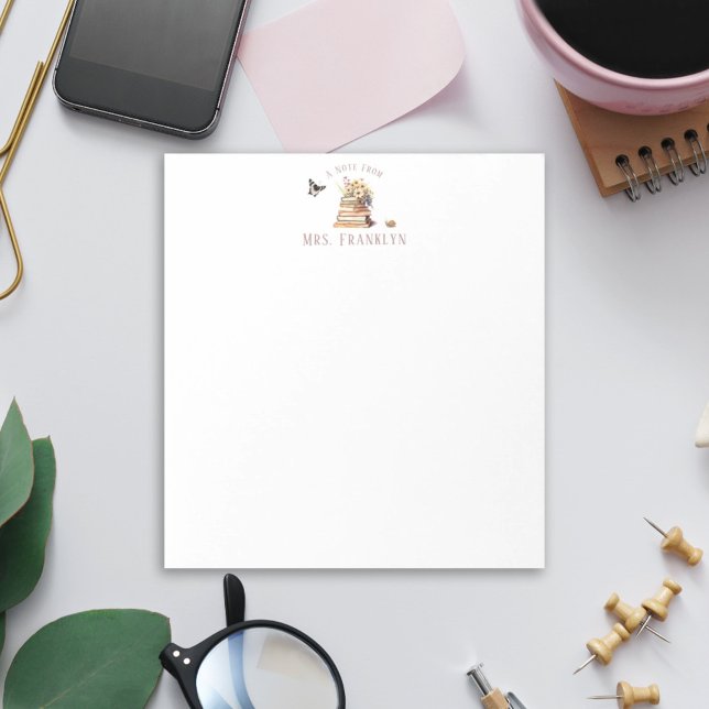 Personalisierter Lehrer Notizblock Wildblume (Von Creator hochgeladen)