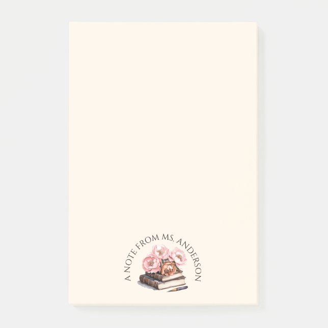 Personalisierter Lehrer Post-it Klebezettel (Vorderseite)