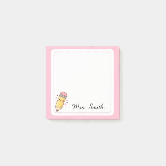 Personalisierter Lehrer Süßer Kawaii Bleistift Kle Post-it Klebezettel