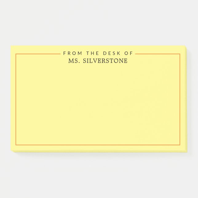 Personalisierter Lehrer vom Schreibtisch Post-it Klebezettel (Vorderseite)