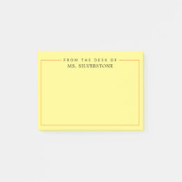 Personalisierter Lehrer vom Schreibtisch Post-it Klebezettel