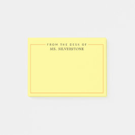 Personalisierter Lehrer vom Schreibtisch Post-it Klebezettel