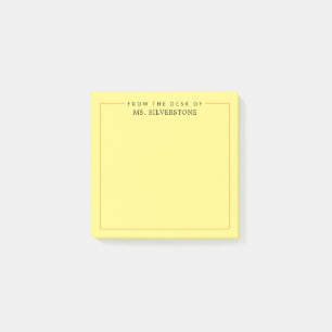 Personalisierter Lehrer vom Schreibtisch Post-it Klebezettel