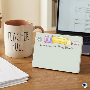 Personalisierter Lehrer Von Schreibtisch Von Bleis Post-it Klebezettel