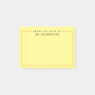 Personalisierter Lehrer von Schreibtisch von Post-it Klebezettel