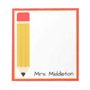 Personalisierter Lehrerbleistift Notizblock