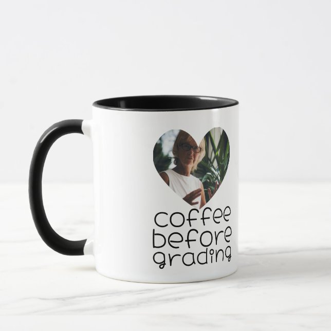 Personalisierter Lehrergeschenkbecher mit Foto Tasse (Links)