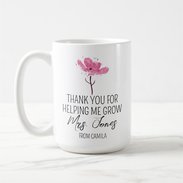 Personalisierter Lehrermug Geschenkidee für Erzieh Kaffeetasse (Links)