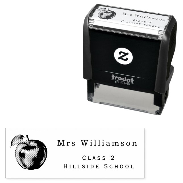 Personalisierter Lehrername Permastempel (Beispiel)