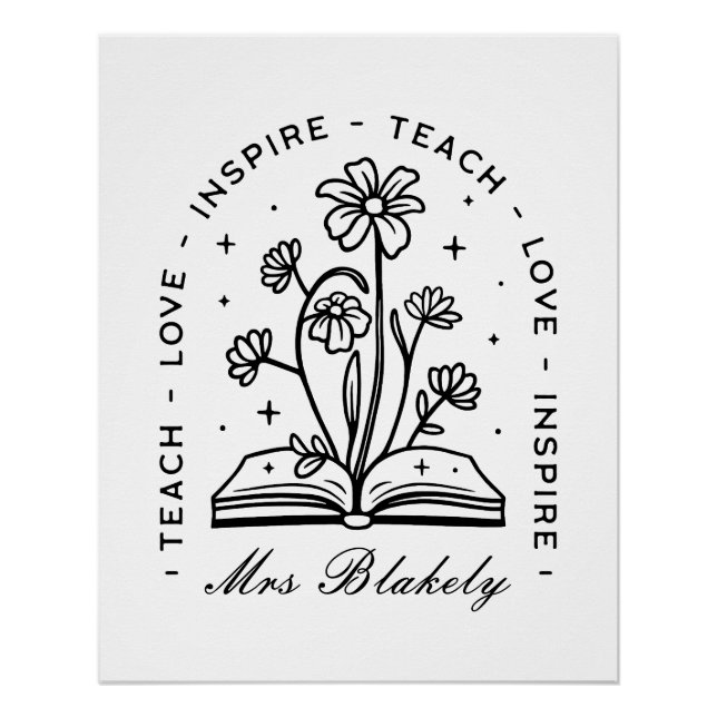 Personalisierter Lehrername zitiert den Kernpunkt Poster (Vorderseite)