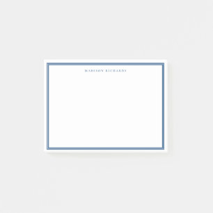 Personalisierter leichter Navy Blue Border Post-it Klebezettel