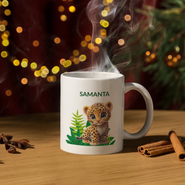 Personalisierter Leopard-Becher  Kaffeetasse (Von Creator hochgeladen)