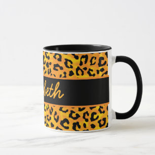 Personalisierter Leopard-Druck Tasse