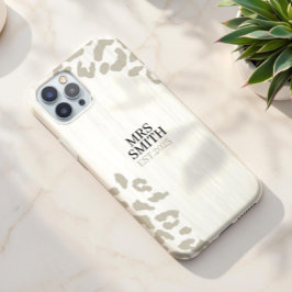 Personalisierter Leopard Print Individuelle Name u iPhone 16 Hülle