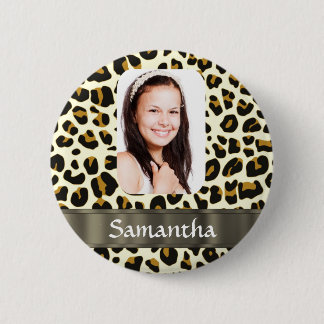 Personalisierter Leoparddruck Button