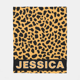 Personalisierter Leoparden-Druck mit individuellem Fleecedecke
