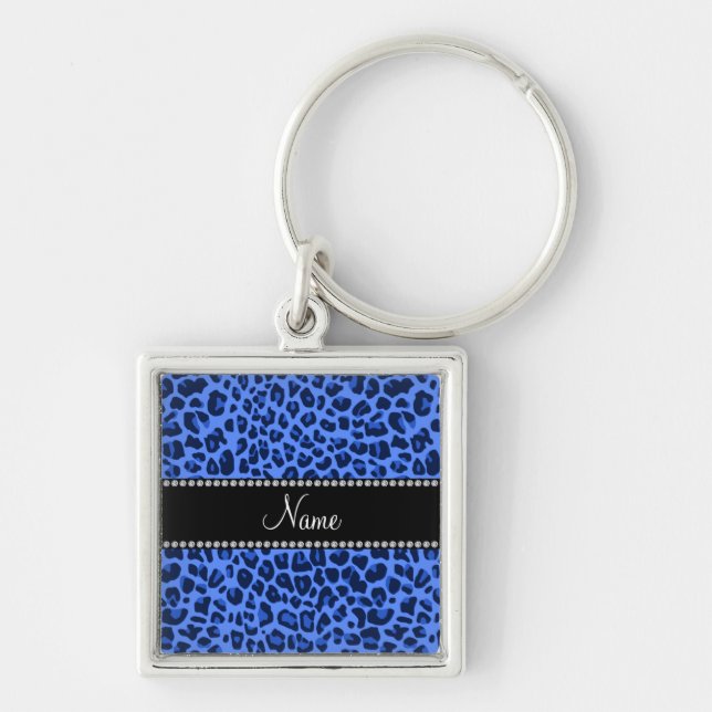 Personalisierter Leopardendruck Schlüsselanhänger (Vorne)