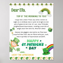 Personalisierter Leprechaun-Brief von St. Patrick Poster