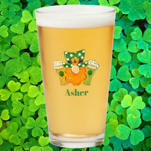 Personalisierter Leprechaun zum St. Patrick's Day Glas