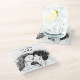 Personalisierter lesbischer Couple-Acrylic Schlüss Glasuntersetzer