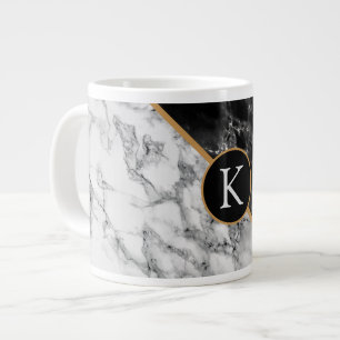 Personalisierter Letter Coffee Tasse Schwarz-weiß