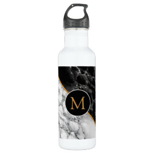 Personalisierter Letter Marmor Design Wasserflasch Edelstahlflasche