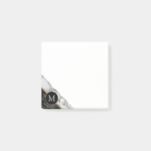 Personalisierter Letter-Marmordesign-Beitrag - Anm Post-it Klebezettel