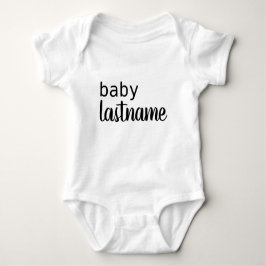 PERSONALISIERTER LETZTER NAME 1-teiliger Baby-Body Baby Strampler
