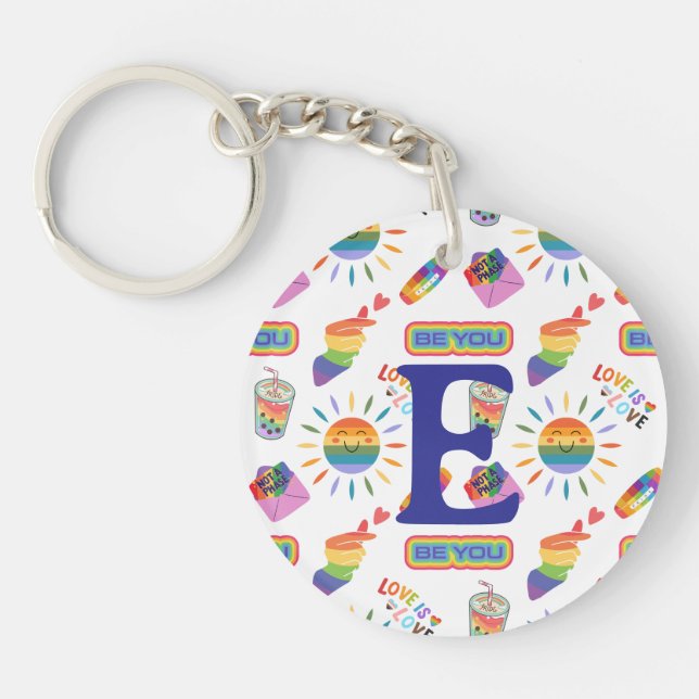 Personalisierter LGBTQ-Preis Schlüsselanhänger (Vorderseite)