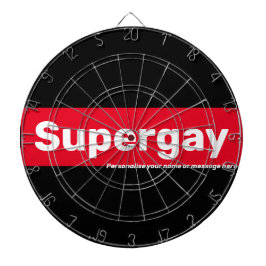 Personalisierter LGBTQ-Stolz Vintager Supergay Dartscheibe
