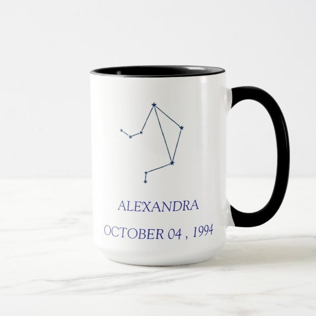 Personalisierter Libra-Sternbild-Becher - Benutzer Tasse (Rechts)