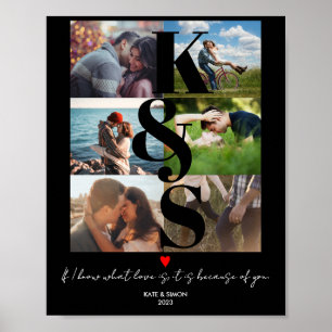 Personalisierter LIEBE für Fotocollage-Geschenk fü Poster
