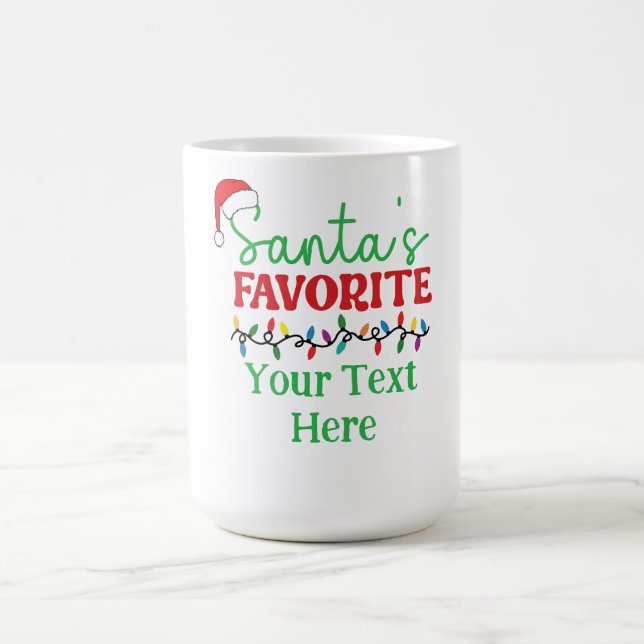 Personalisierter „Liebling von Santa“ Kaffeetasse (Mittel)