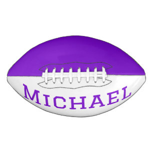 Personalisierter Lila Fußball und Weißfußball Football