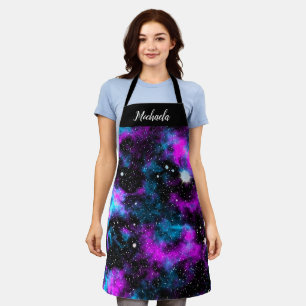 Personalisierter Lila Galaxy-Kosmos Schürze