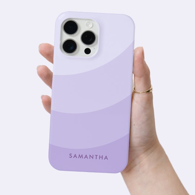 Personalisierter Lila Gradient Moderner Mädchennam Case-Mate iPhone Hülle (Personalized Purple Gradient Modern Girly Name Case-Mate iPhone Case)