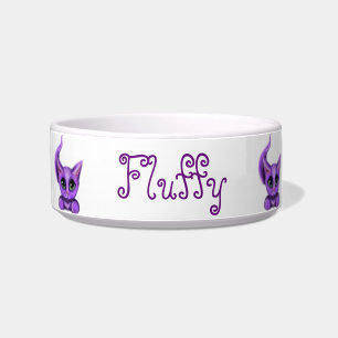 Personalisierter lila Kitty Napf
