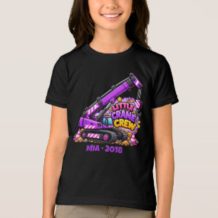 Personalisierter lila Kran-Crew Tri-Blend Shirt