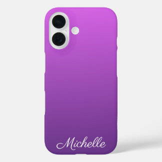 Personalisierter lila Ober iPhone 16 Hülle