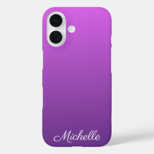 Personalisierter lila Ober iPhone 16 Hülle