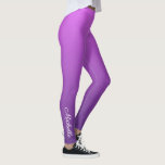 Personalisierter lila Ober Leggings<br><div class="desc">Personalisierter lila Ober</div>
