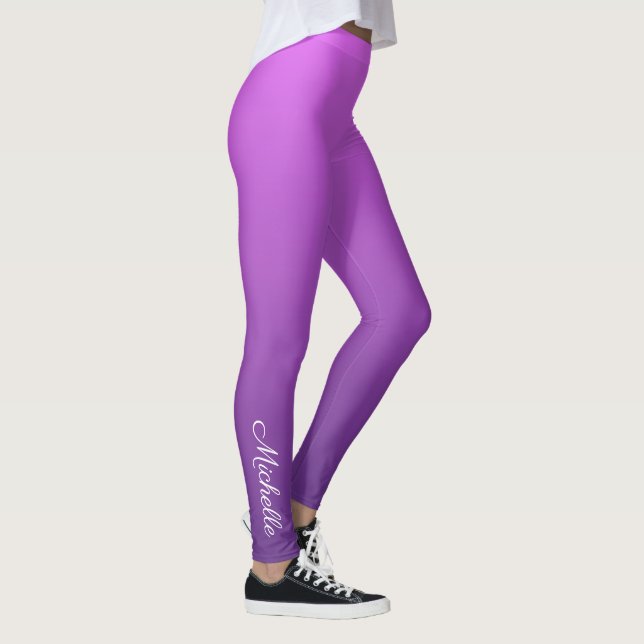 Personalisierter lila Ober Leggings (Rechts)