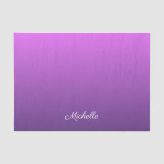 Personalisierter lila Ober Seidenpapier