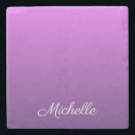 Personalisierter lila Ober Steinuntersetzer<br><div class="desc">Personalisierter lila Ober</div>