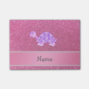 Personalisierter lila post-it klebezettel