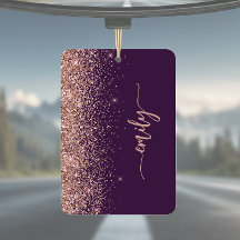 Personalisierter Lila-Roségold-Glitter